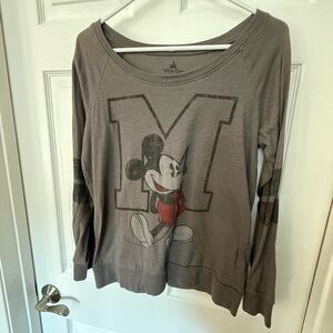 Disney Gray Long Sleeve Shirt